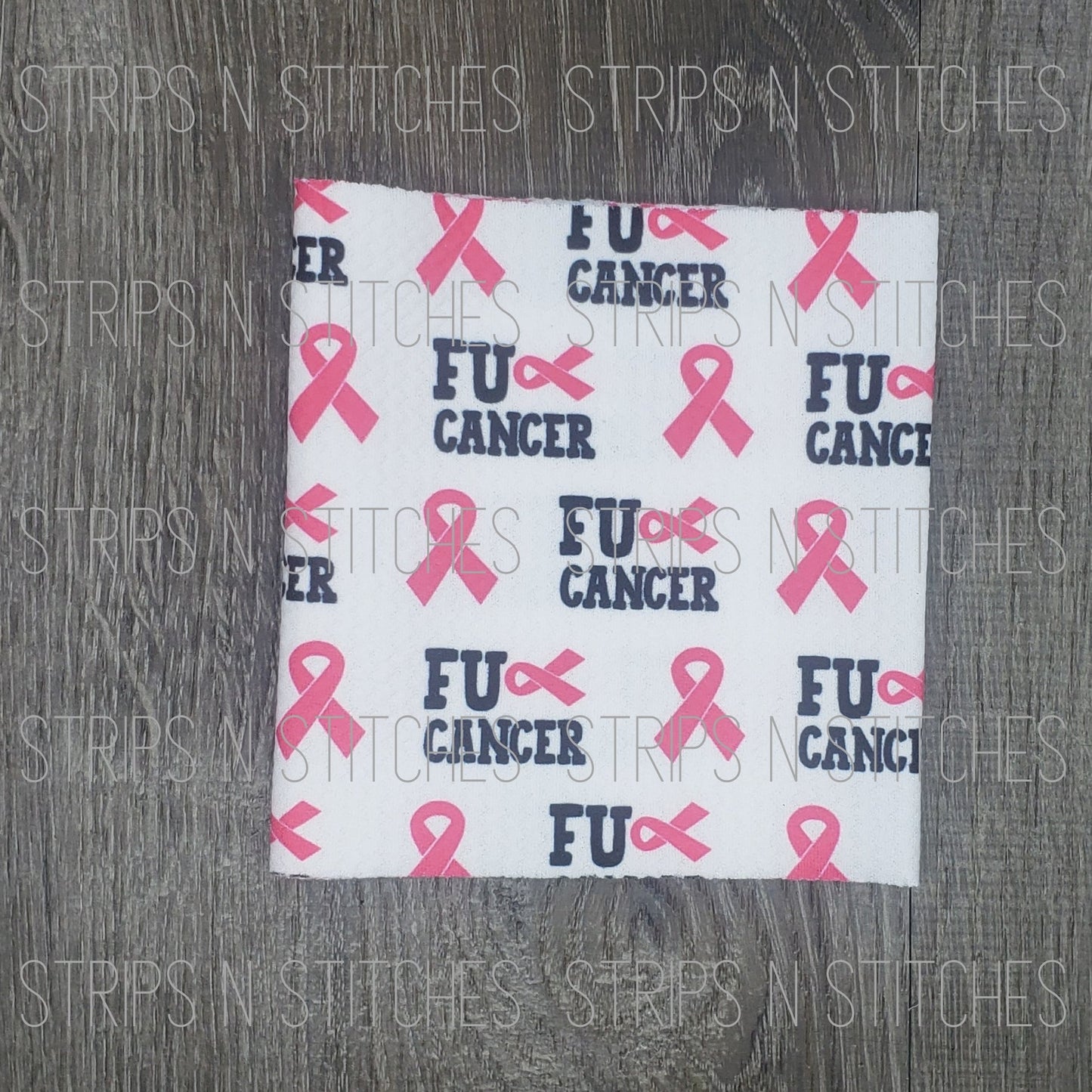 F**K Cancer |  Fabric Strip- Bow Making- Headwrap- Scrunchies