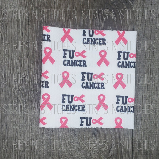 F**K Cancer |  Fabric Strip- Bow Making- Headwrap- Scrunchies
