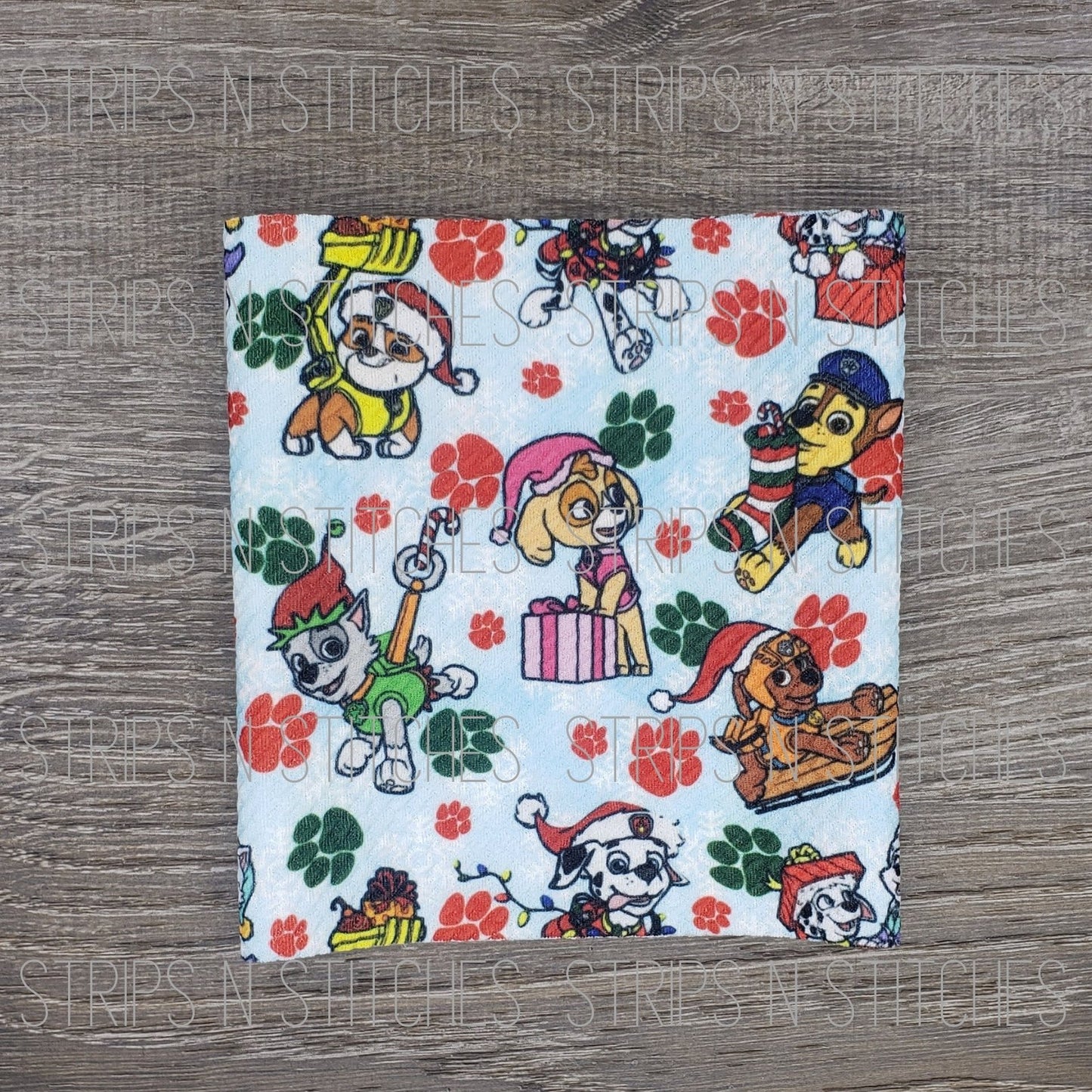 Paw Patrol Christmas Fabric Strip- Bow Making- Headwrap- Scrunchies