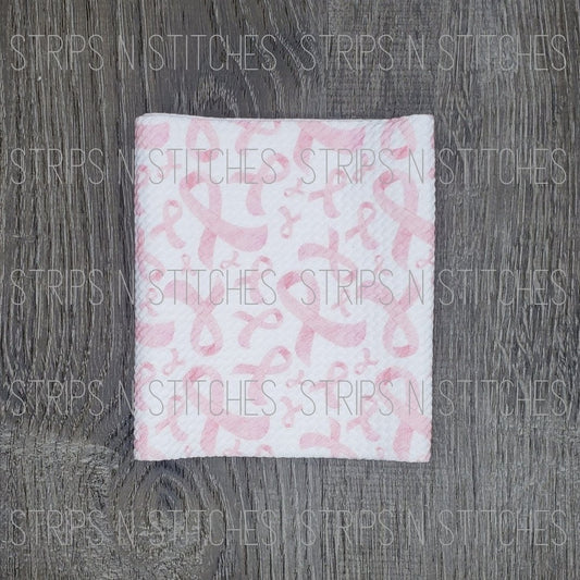 Breast Cancer Ribbon Fabric Strip- Bow Making- Headwrap- Scrunchies