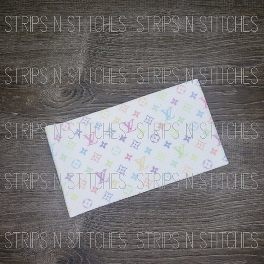 LV Light Pastel Fabric Strip- Bow Making- Headwrap- Scrunchies