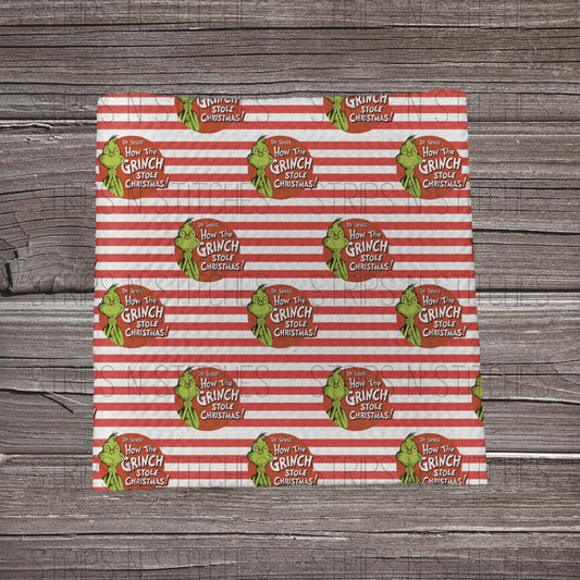 Grinch Red Stripes | Bullet Fabric Strip | Bow Making | Scrunchie |