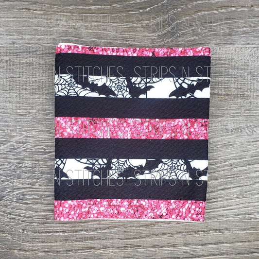 Pink Striped Bats | Fabric Strip | Bow Making | Scrunchie |