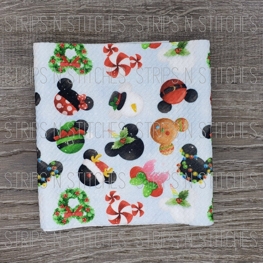 Disney Christmas Mouse Heads | Fabric Strip | Bow Making | Scrunchie |