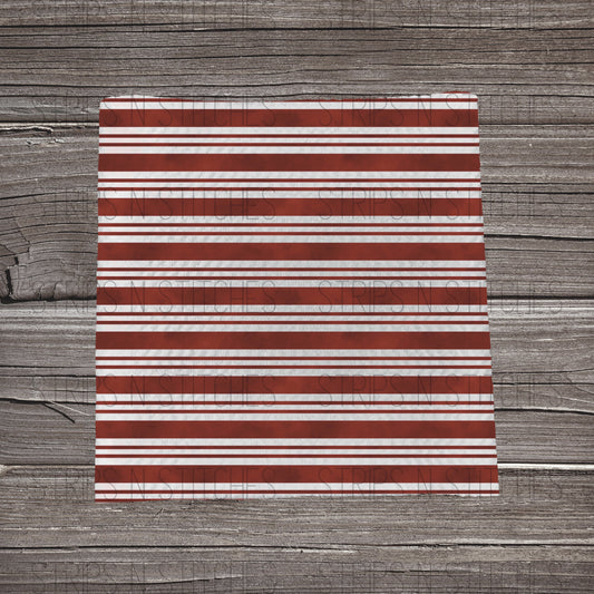 Red & White Candy Cane Stripes | Fabric Strip | Bow Making- Headwrap- Scrunchies
