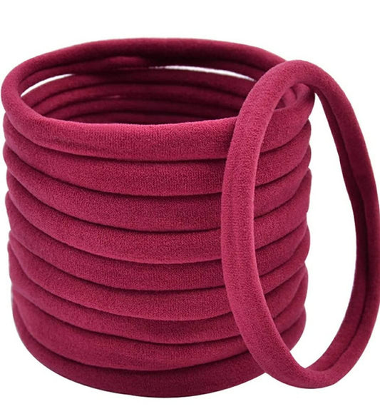 Nylon Headband Packs | Wine Red Color| Bow Making Supplies | Headbands