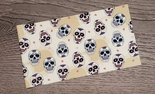 Day of the dead Fabric Strip- Bow Making- Headwrap- Scrunchies