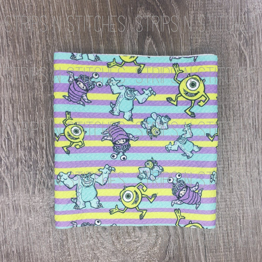 Striped Monster's Inc. | Fabric Strip- Bow Making- Headwrap- Scrunchies