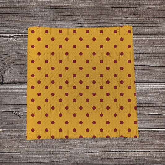 Coord Fall Flower Garden-Polka Dots- Mustard- Fabric Strip- Bow Making- Headwrap- Scrunchies